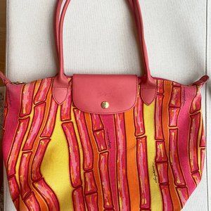 LONGCHAMP Tote, Unique Bag, Orange, Yellow, Pink